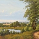 Unknown Danish painter View of Copenhagen. Oil on canvas signed.