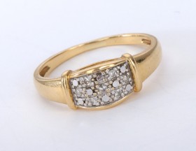 Fransk brillantring i 18 kt. guld, 0.07 ct.