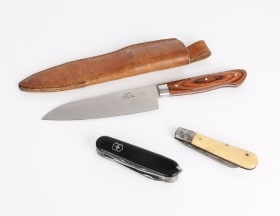 Japansk Gyuto jagtkniv samt 3 foldeknive (4)