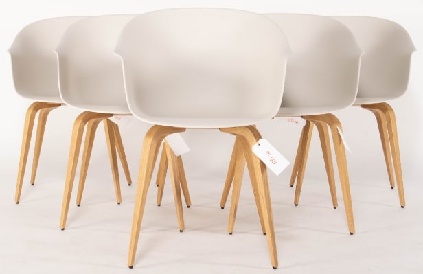 655. GamFratesi for Gubi. Six armchairs model Bat Dining Chair (6)