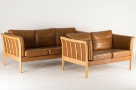 Dansk Møbelproducent. Topersoners og Trepersoners sofa (2)