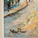 Arthur Hierer, olie på lærred. Motiv fra Mont Martre. 