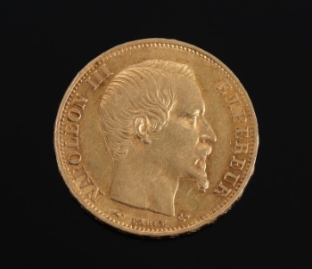 Frankrig, Napoleon III, 20 francs GULD 1859 Frankrig, Napoleon III, 20 francs GULD 1859