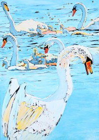 Else Pia Martinsen Erz. Composition with swans