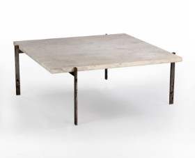 Poul Kjærholm. Coffee table, model PK-61 in steel and marble