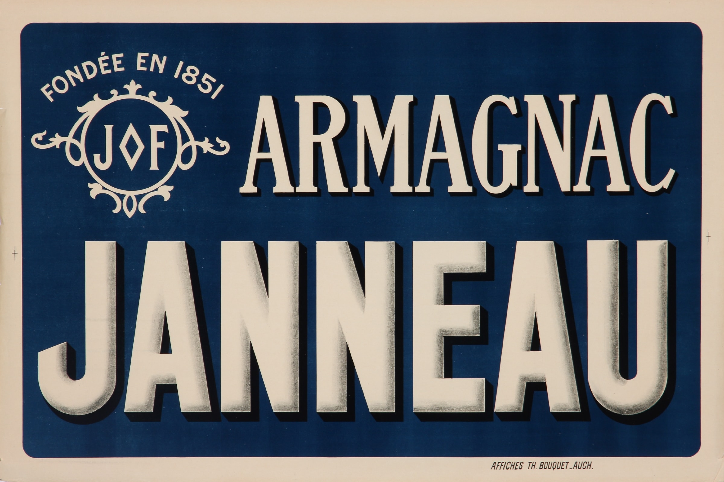 French poster, 'Armagnac Janneau', circa 1930s