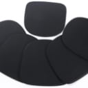 Cushions or seat cushions for Charles Eames chairs, model DAR, black leather. (6)