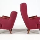 Danish furniture manufacturer. High and low-backed armchair, 1950s (2)