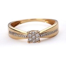 Diamond ring in 18 kt. gold, 0.20 ct.