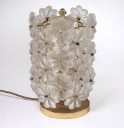 Palme. Bordlampe fra 70'erne af messing og glas