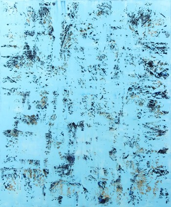 Antoine Klinkhamer. Komposition m/ bladguld 120 x 100 cm