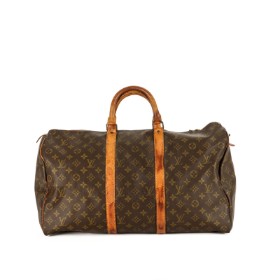 Louis Vuitton 'Keepall Bandoulière 50' Weekendtaske af Monogram Canvas Læder