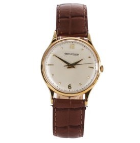 Jeager-LeCoultre. Vintage herreur i 18 kt. guld med lys skive, ca. 1950-60'erne