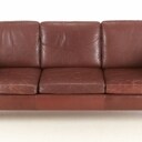 Tre pers. sofa, brun læder