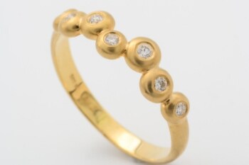 Kranz & Ziegler Couture ring af 14 kt. guld, ca. 0.13 ct., str. 56