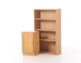 Børge Mogensen and others Oak bookcase and cabinet (2)