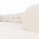 Nomad Dot modulsofa betrukket med boucle med cognac knapper - Hvid (4)