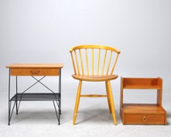 Stol, samt och Stringbord - Lauritz.com