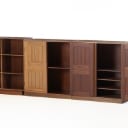 Mogens Koch. Cabinets and bookcase of mahogany. (3+3)
