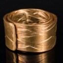 Ring, Goldschmiedearbeit Stephan Hübel, Neuware, aus der Reihe 'Hauptrolle', Bronze Rosé