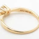 Solitaire ring with brilliant cut diamond of approx. 0.30 ct. 14 kt. gold, size 58