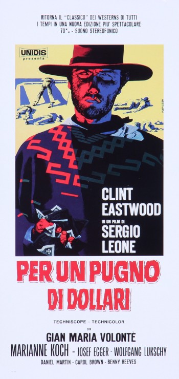 Italiensk plakat, Per un Pugno di Dollari, ca. 1970erne