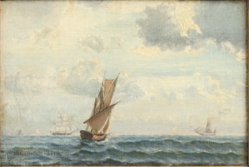 Ubekendt kunstner, 1800-tallet. Marinemotiv