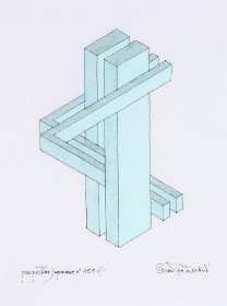 Oscar Reutersvärd. 'Perspective japonaise no. 455 if', tegning