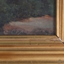 Carl Frederik Aagaard. Fjord scene. Oil on canvas.