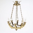 Bronze and brass chandelier with 8 arms - 1880-1900