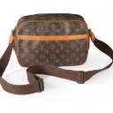 Louis Vuitton. 'Reporter' cross-body shoulder bag in Monogram Canvas