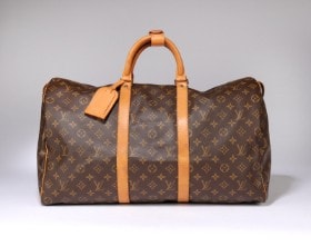 Louis Vuitton. 'Keepall 50' weekend-/ rejsetaske af Monogram Canvas