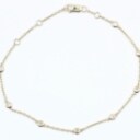 Bracelet made of 14 kt gold with eight natural diamonds totaling 0.25 ct.