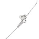 Drop necklace of 18 kt. white gold with diamonds, total approx. 0.49 ct.