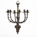 Chandelier, patinated bronze, 1900s