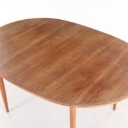 Oval teak dining table, 1950s/60s (1+2)
