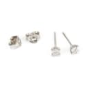 Nuran: A pair of 'Copenhagen' diamond solitaire ear studs of 14k white gold, 0.30 ct. (2)