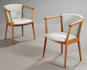 Nanna Ditzel. Par armstole / lænestole model 83A, egetræ (2)