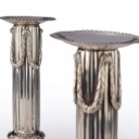 A pair of German Louis Seize silver candelabra, Leipzig circa 1790 (2)