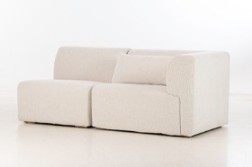 Living&more. Modulsofa, Model Karl - Hvid / Boucle