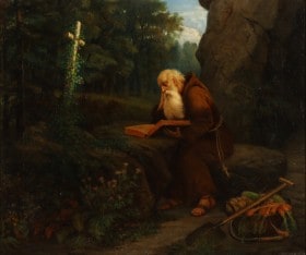 Julius Moser (1808-1847) Maleri, olie på lærred.