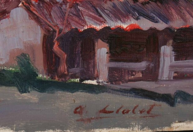 Ubekendt kunstner 1900 - tallet. Bjerglandskab.