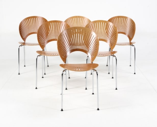 Nanna Ditzel for Fredericia Furniture. Sæt på seks 'Trinidad' stole, model 3298 (6)