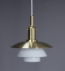 Poul Henningsen. PH 3/3 Pendel Limited Edition i messing med opalglas