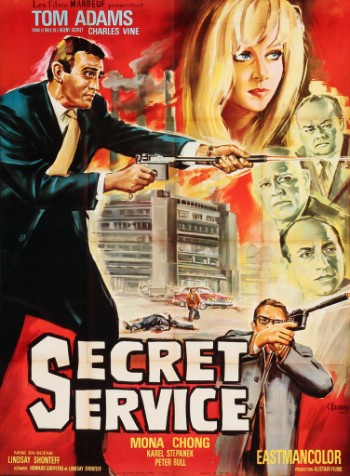 Stor, fransk plakat, Secret Service, 1965