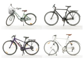 7554, 7555, 7556, 7557 - Samling cykler (4)