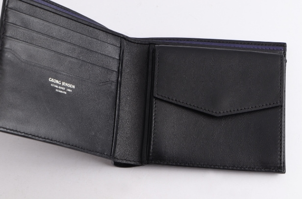 Georg Jensen. Business Classic wallet in black calfskin
