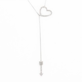 Diamond necklace of 14 kt. white gold