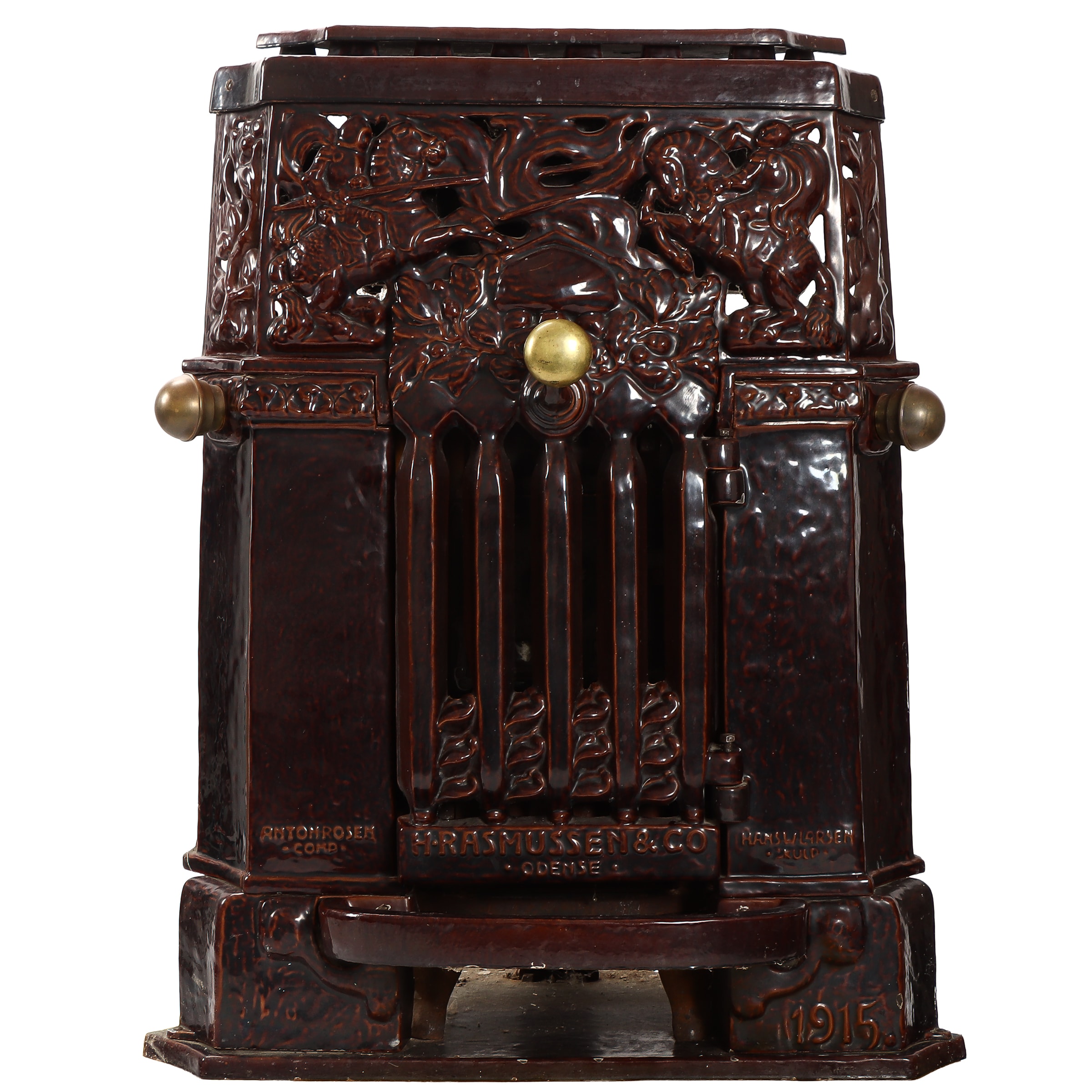 H. Rasmussen and Son, Odense. Tiled stove
