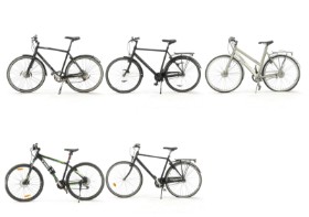 7770, 7771, 7772, 7774, 7778 - Samling cykler (5)